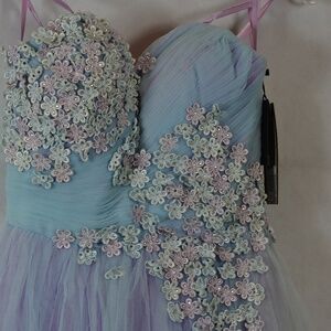 Lilac Fairy Tulle Applicate Rhinestone Prom/Wedding/Formal SZ 10 by Prive NWT